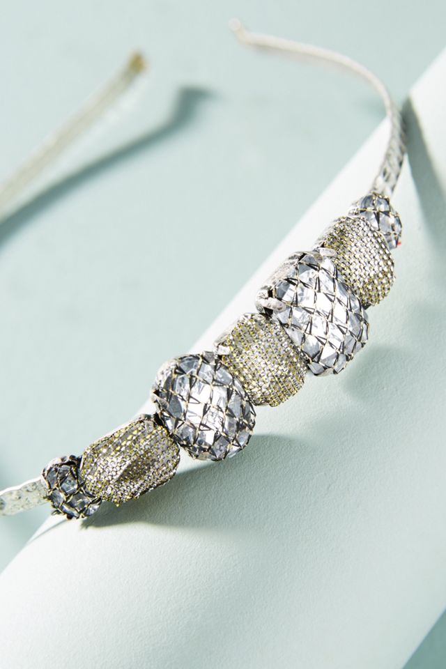 Anthropologie Heloise Embellished Headband by Jill Schwartz in Silver - NWOT Anthropologie | Accessories | Anthropologie Heloise  main image 2