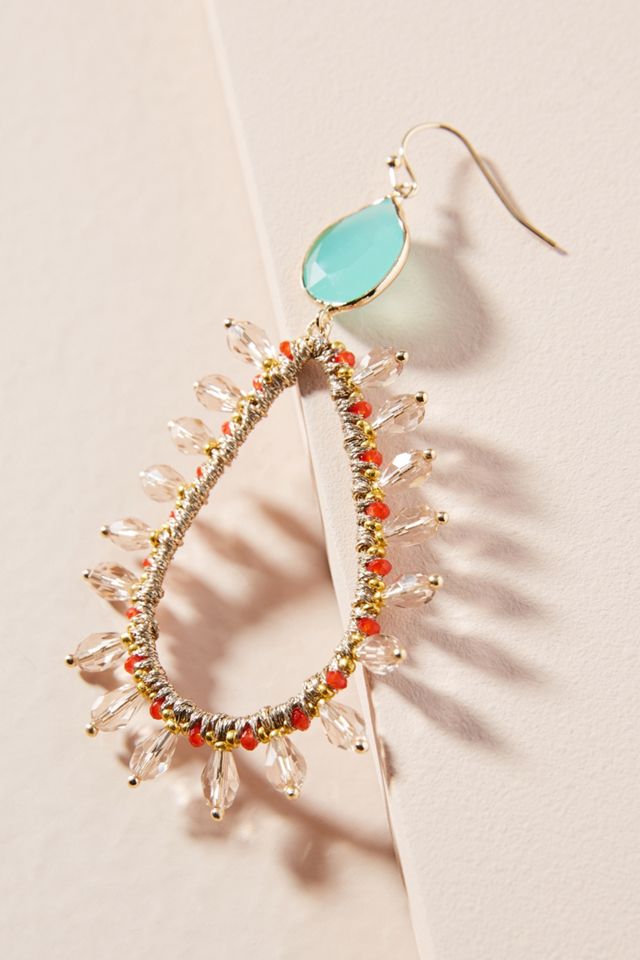 Glass Wreath Drop Earrings #1