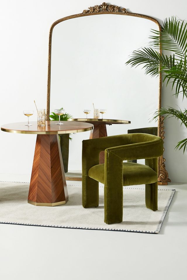 Effie Velvet Tripod Dining Chair Anthropologie UK