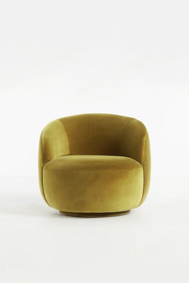 Cosette Velvet Swivel Chair #1