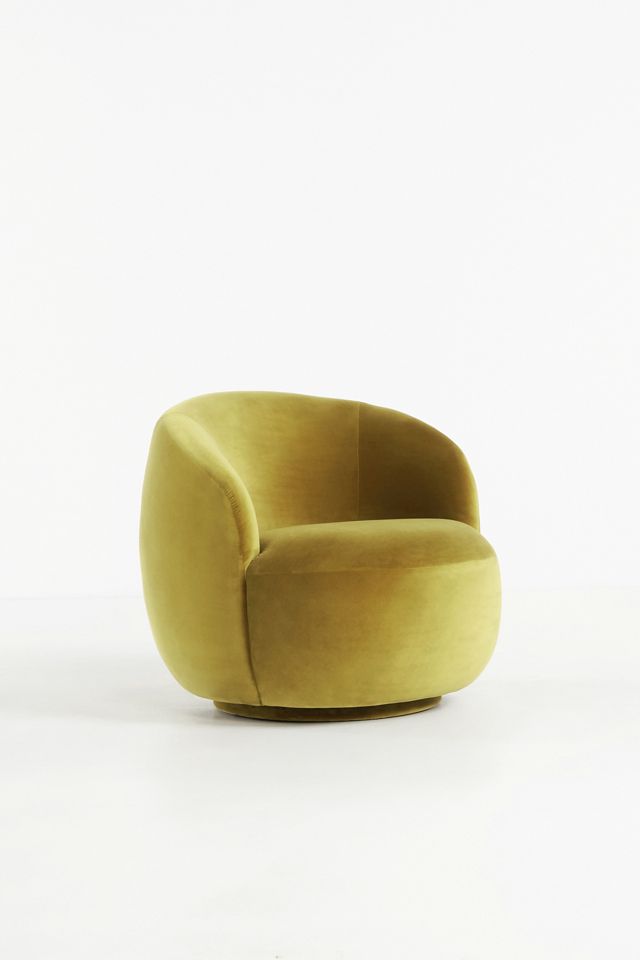 Cosette Velvet Swivel Chair #2