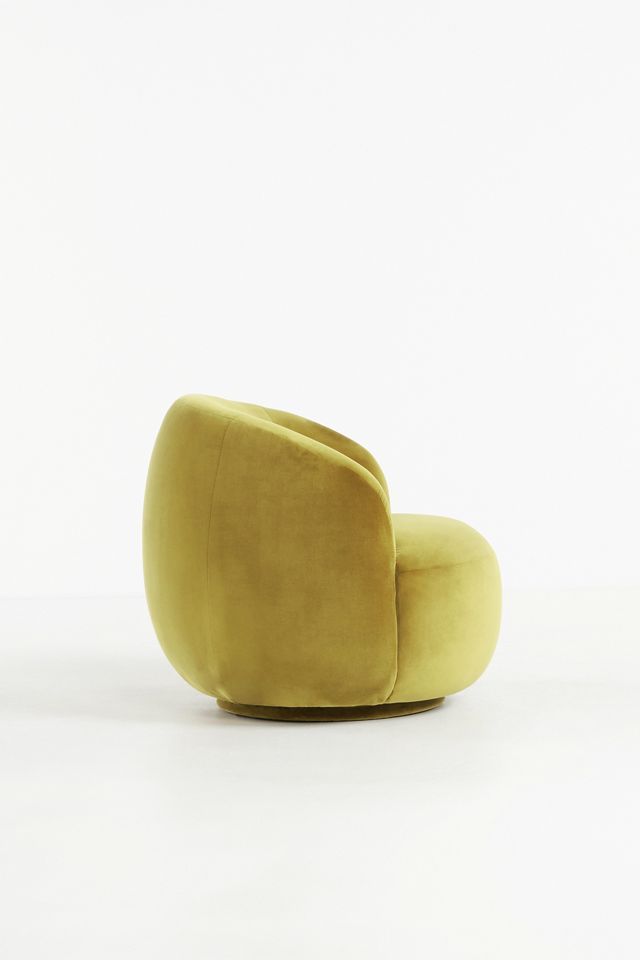 Cosette Velvet Swivel Chair #3