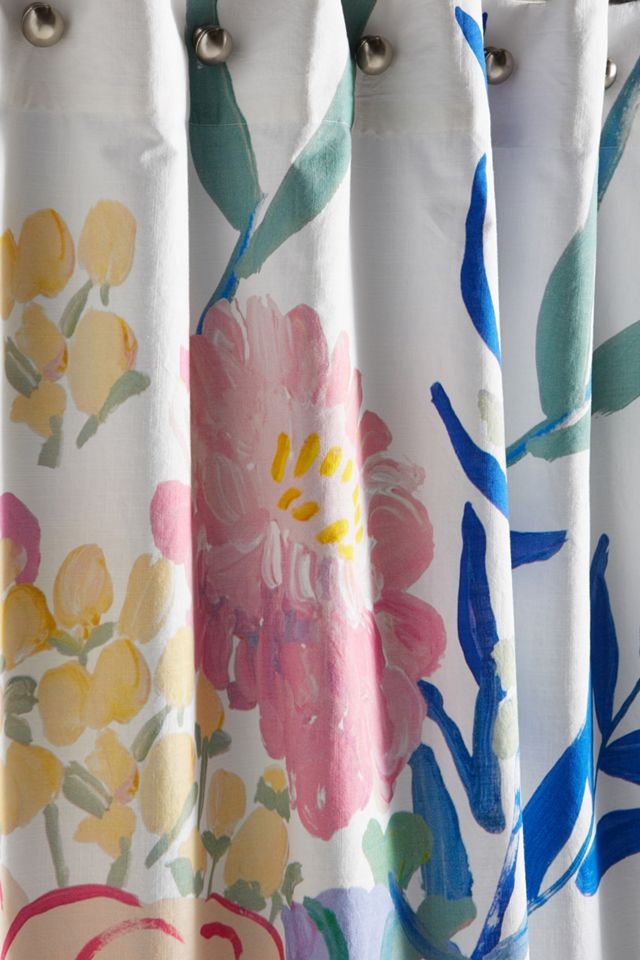 Paint + Petals Shower Curtain #1