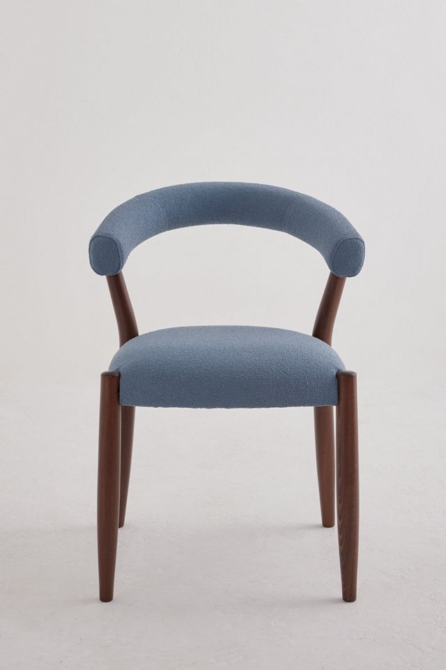 Elsa Aquaclean Boucle-Upholstered Beech Wood Dining Chair #4