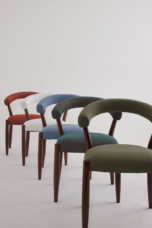 Elsa Aquaclean Boucle-Upholstered Beech Wood Dining Chair #5