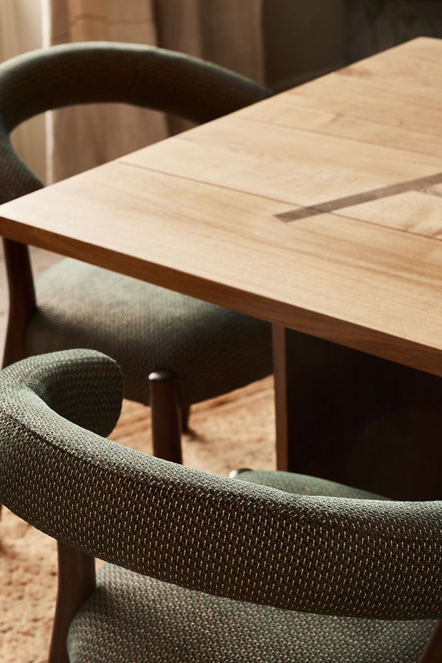 Elsa Orezza Weave-Upholstered Beech Wood Dining Chair #1