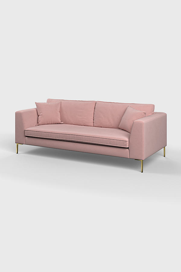 Edlyn Four-Seat Sofa, Plush Velvet