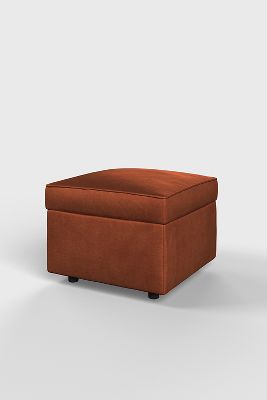 Carter Storage Ottoman, Slub Velvet | Anthropologie UK