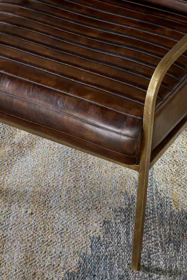 nkuku Mirai Ribbed Leather Armchair #2