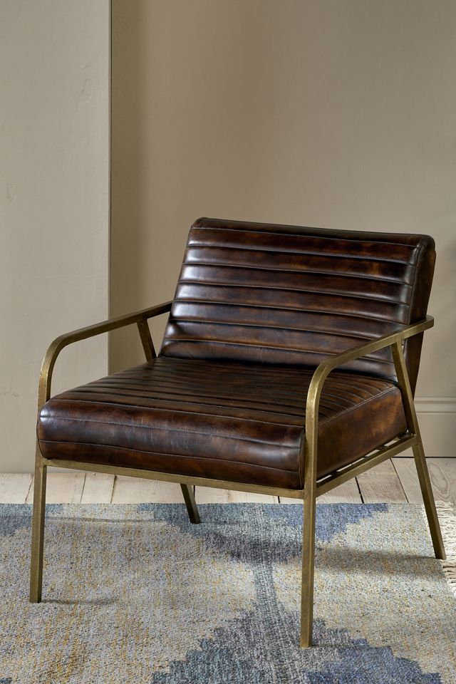 nkuku Mirai Ribbed Leather Armchair #3