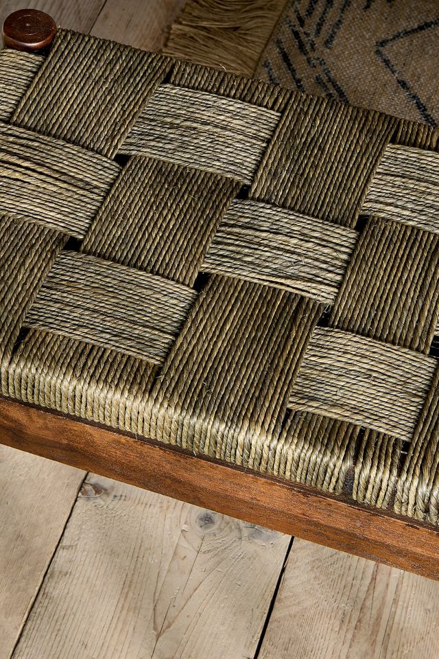 nkuku Raunak Acacia Woven Bench #1