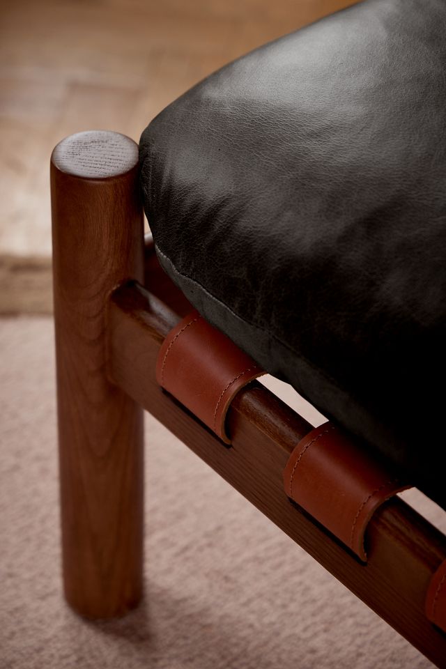 Inez Leather Ottoman #1