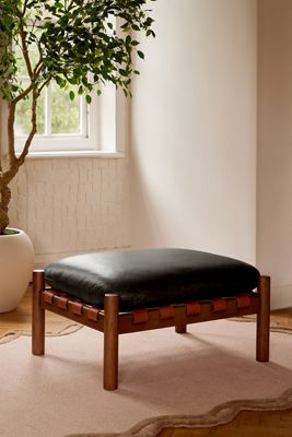 Inez Leather Ottoman