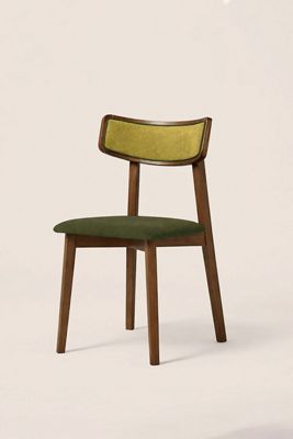 Amy Velvet-Upholstered Wood Dining Chairs, Set of 2