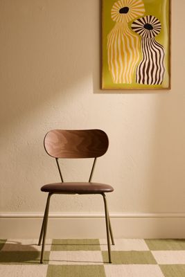 Faux-Leather Metal Frame Chair, Set of 2 