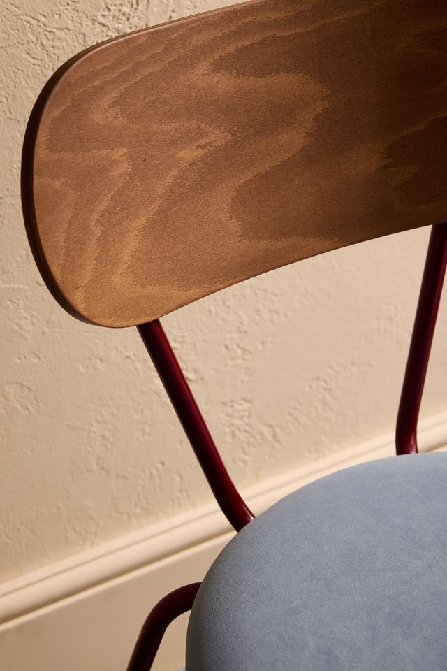 Sueded Velvet Metal Frame Chair, Set of 2 #1