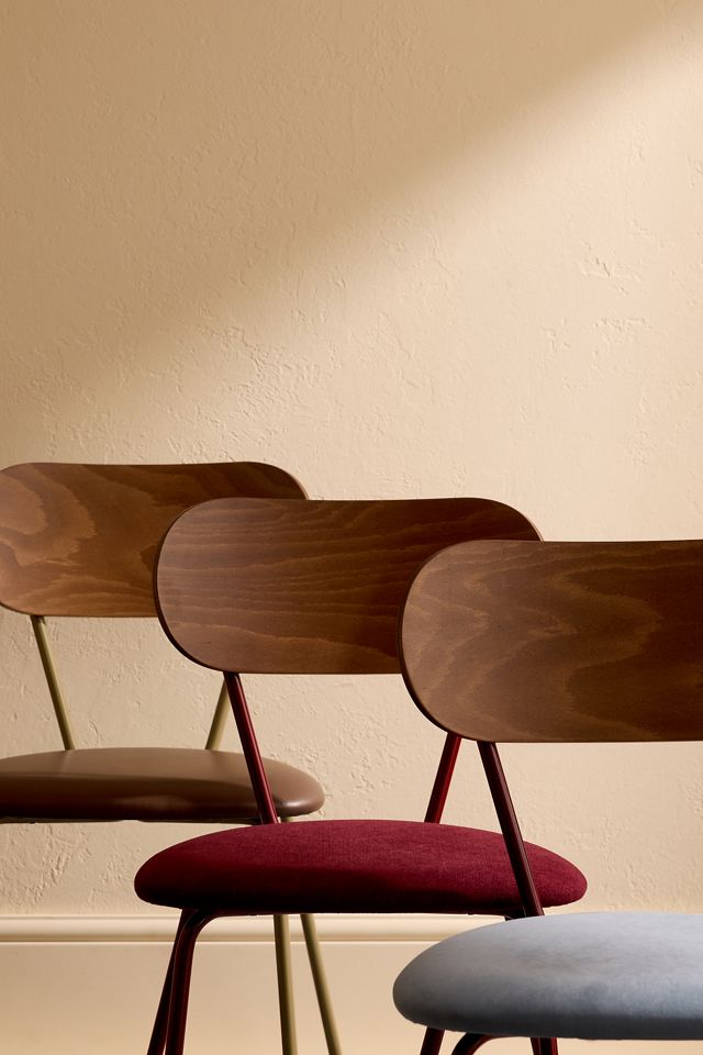 Sueded Velvet Metal Frame Chair, Set of 2 #3