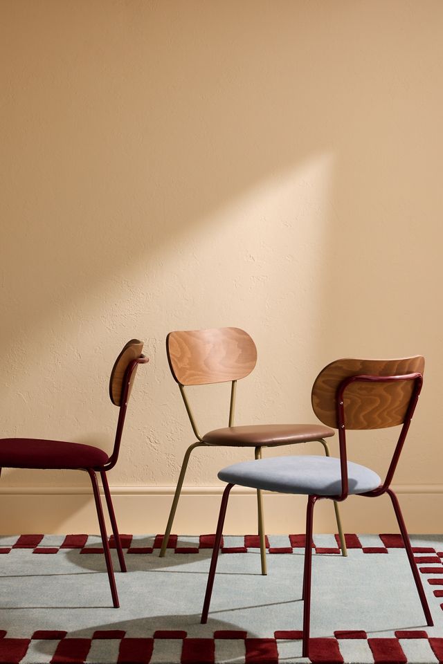 Sueded Velvet Metal Frame Chair, Set of 2 #4