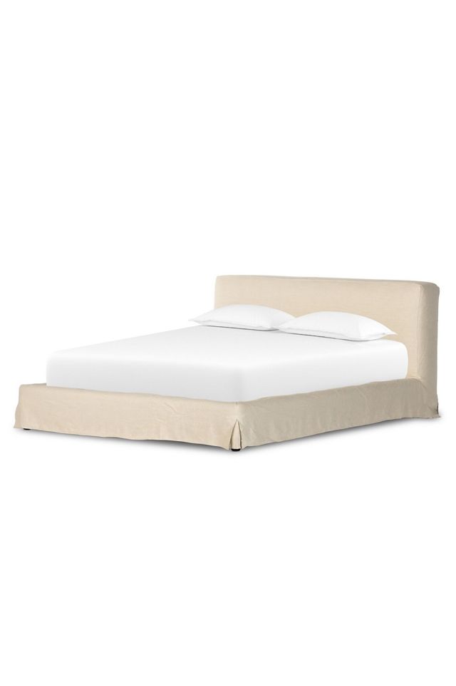 Aidan Linen Slipcover Bed #1