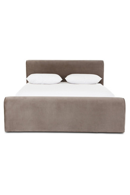 Anthropologie Mitchell Velvet Bed In Brown
