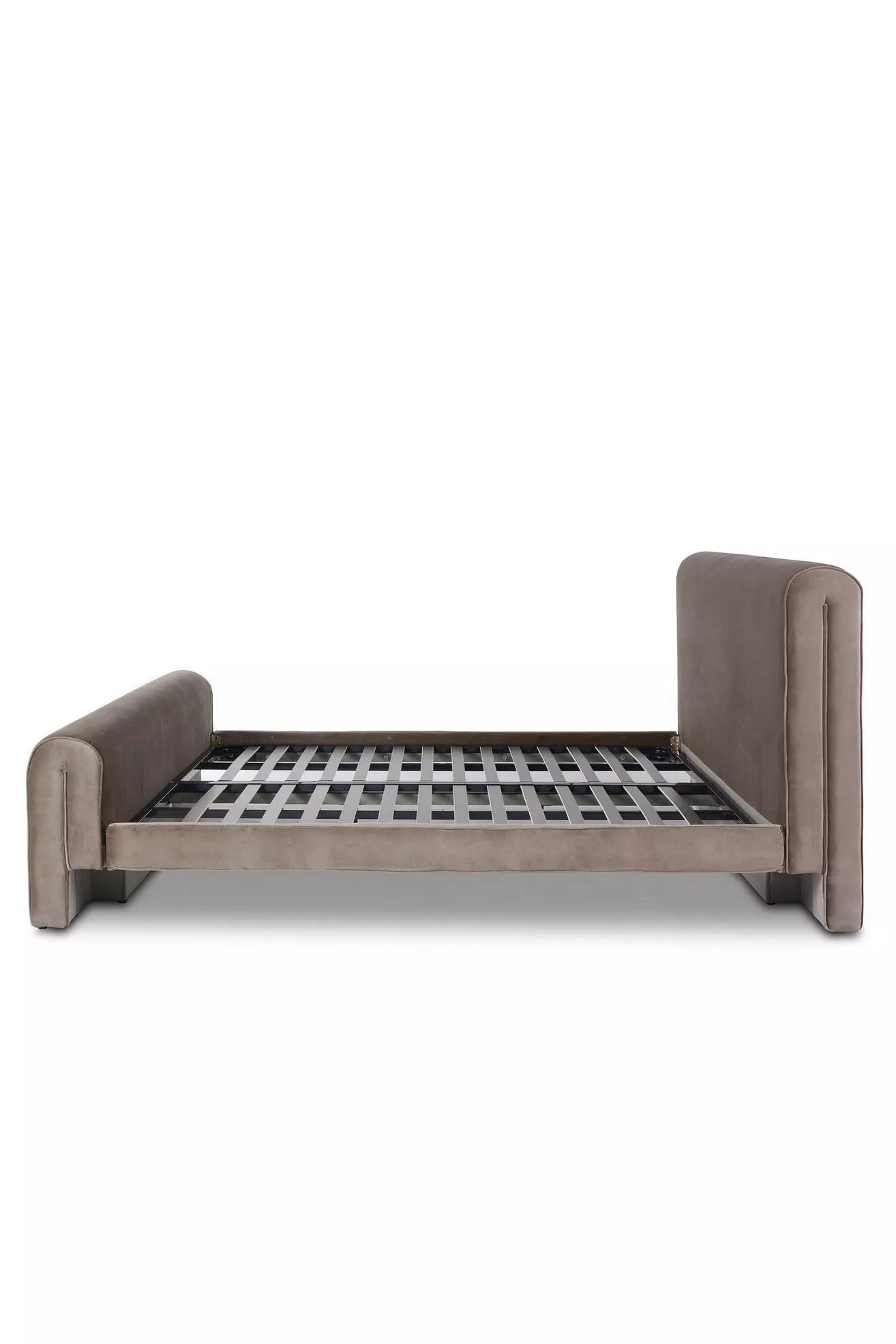 Bed frame with base extended and slats visible