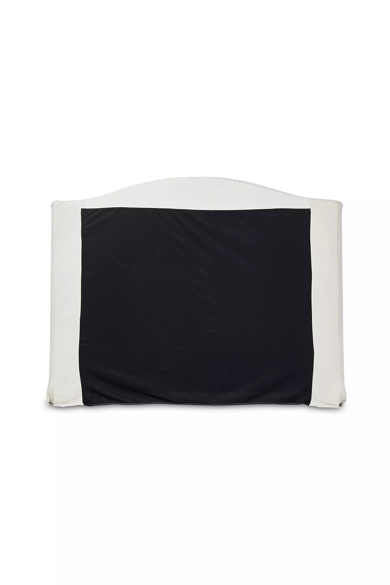 Back view of bed showcasing black underside fabric
