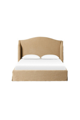 Anthropologie Meryl Slipcover Bed In Beige