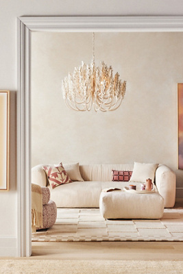 Anthropologie Orion Linen 106" Sofa In Neutral