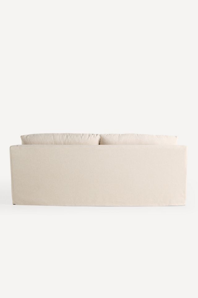 Nora Performance Linen 90" Slipcover Sofa #3