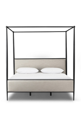 Anthropologie Xander Iron-frame Canopy Bed In Multicolor