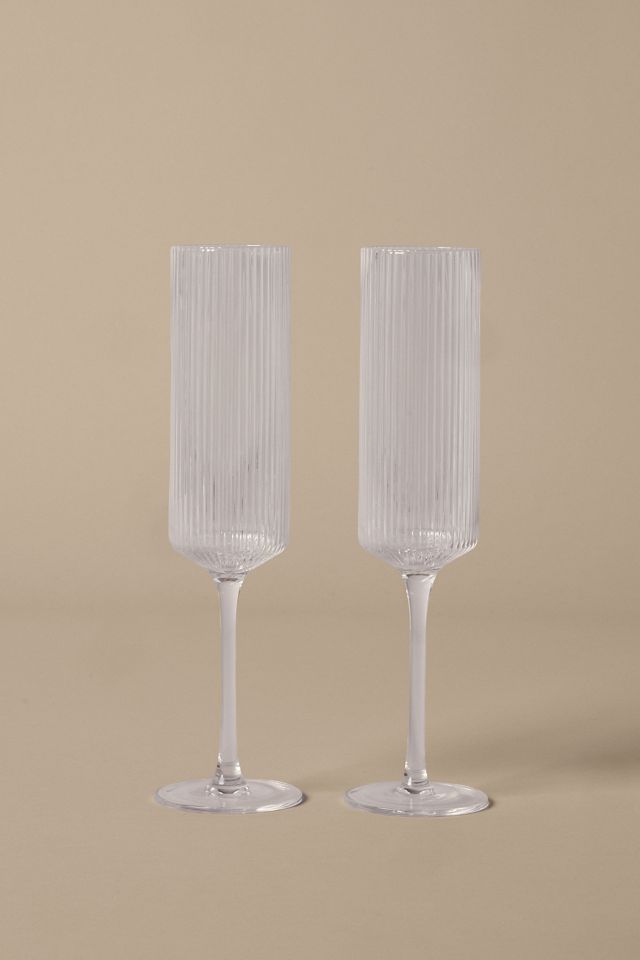 Ferm Living Copas de Champán Ripple, Juego de 2 #1