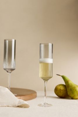 Copas de Champán de Vidrio Ripple Ferm Living, Juego de 2