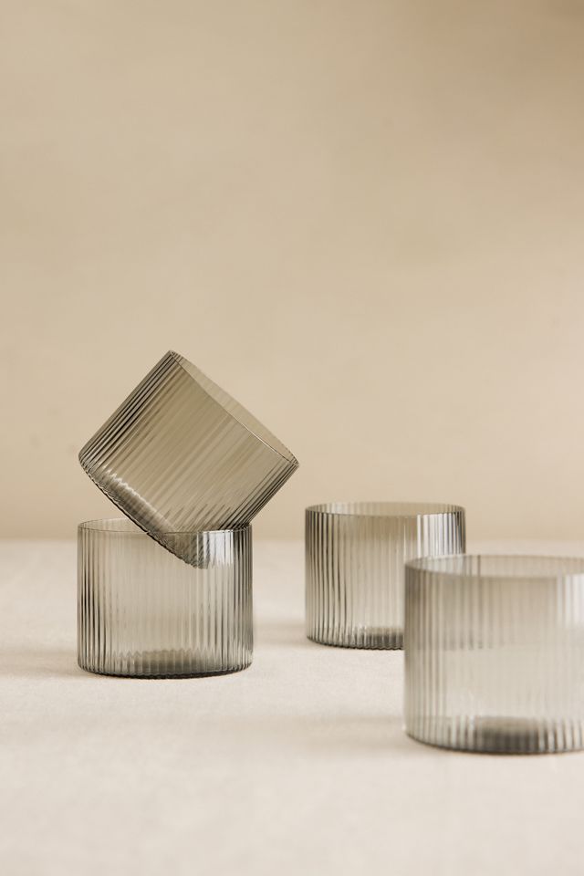 Ferm Living Bicchieri Bassi Ripple, Set di 4 #2