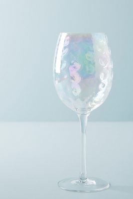 Lustered White Wine Glasses, Set of 4
