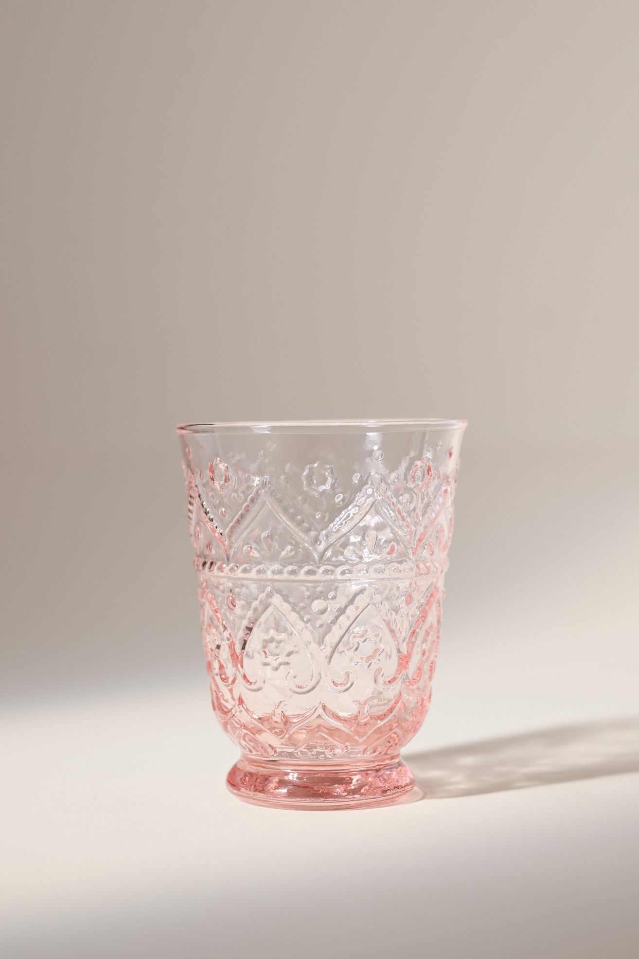 The Bombay Handblown Glass Juice Glasses, Set of 4 - Pink, Set Of 4
