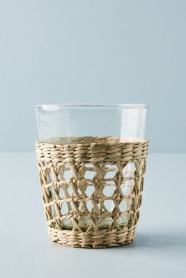 Seagrass-Wrapped Tumblers, Set of 4