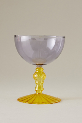 Anthropologie Cinzia Champagne Coupe Glass In Yellow