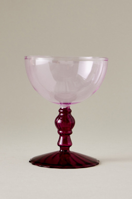 Anthropologie Cinzia Champagne Coupe Glass In Purple