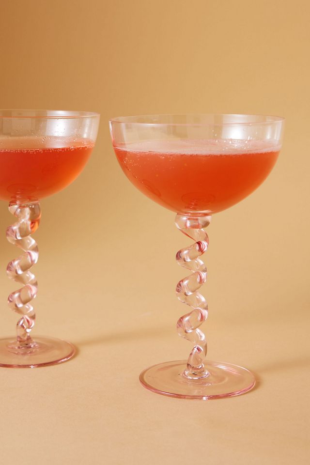 Set of 2 Swirl Coupe Glasses #1