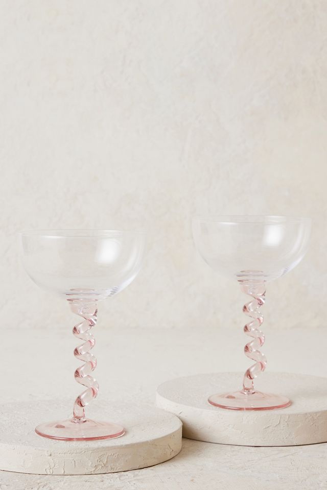 Set of 2 Swirl Coupe Glasses #2