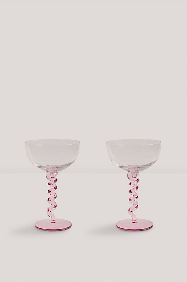 Set of 2 Swirl Coupe Glasses