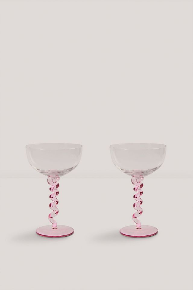 Set of 2 Swirl Coupe Glasses #4