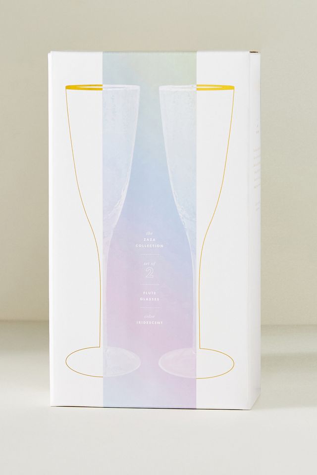 Zaza Lustered Flutes, Set of 2 #7