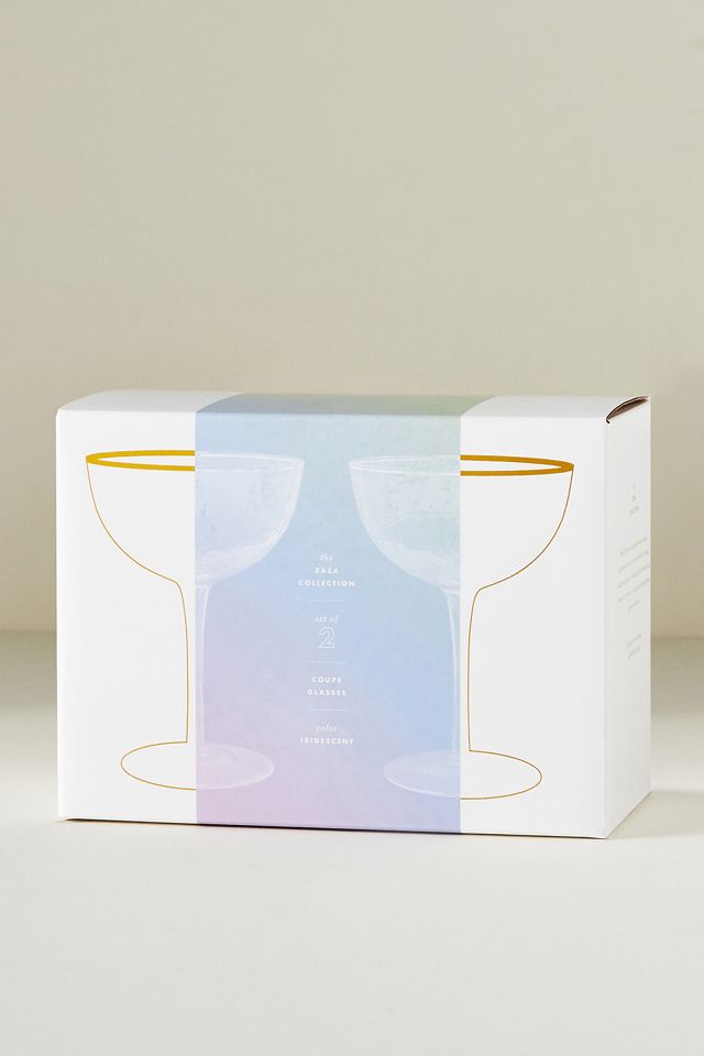 Zaza Lustered Coupe Glasses, Set of 2 #8