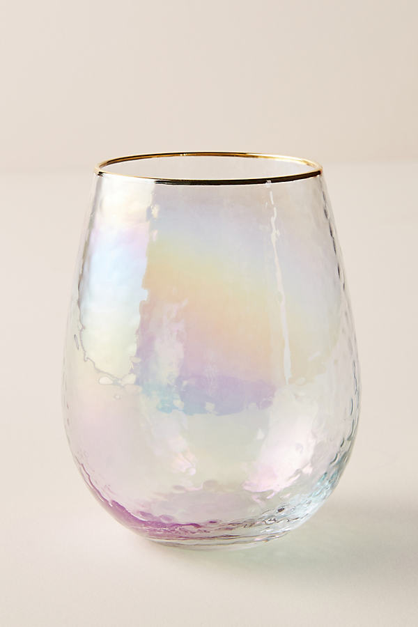 Zaza Lustered Stemless Wine Glasses, Set of 2