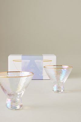 Copas de Martini sin Tallo Zaza Lustradas, Juego de 2