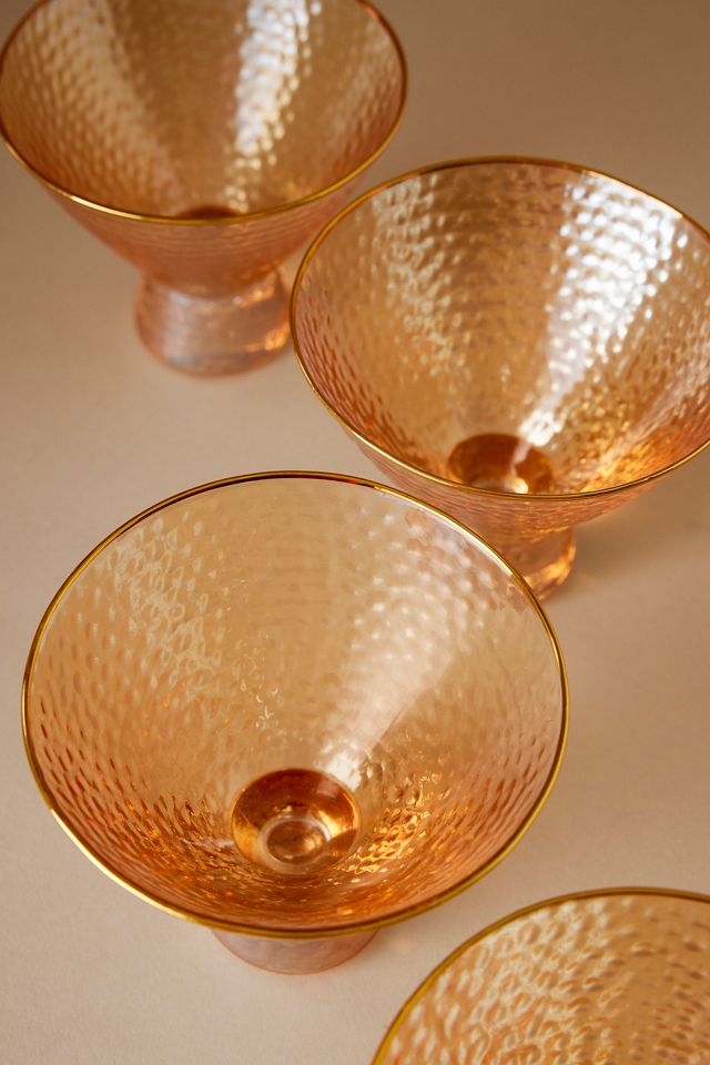 Bicchieri da Cocktail Martini Senza Stelo Zaza Lustrati, Set di 4 #1