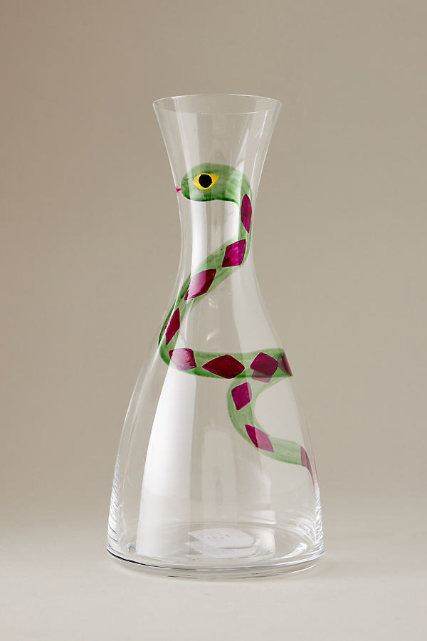 Anna + Nina Serpent Glass Carafe