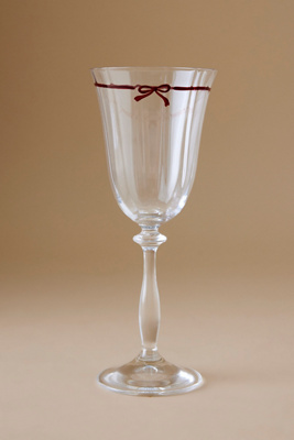 Anna + Nina Bistro Bow-print Crystalline-glass Wine Glass 8.5cm