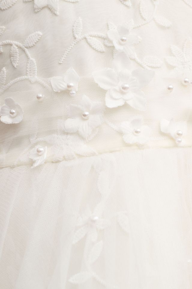 Princess Daliana Jessie Beaded Floral Tulle Flower Girl Dress #4